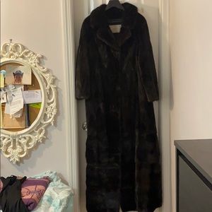 Black Mink Convertable Fur Coat